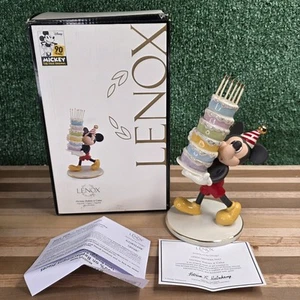 LENOX DISNEY SHOWCASE MICKEY BAKES A CAKE SCULPTURE 90TH ANNIVERSARY 8" L.E - Picture 1 of 14