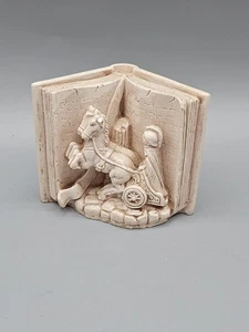 Greek Alabaster Small Statue Achilles Chariot in the Book, 3" H - Picture 1 of 6