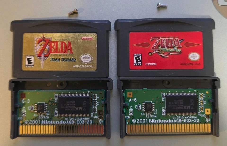 Legend of Zelda Minish Cap & Four Swords Game Boy Advance Lot 2 Games Authentic - Image 1 of 1