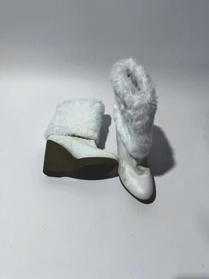 Botas de piel blanca usadas Foto 1 de 4