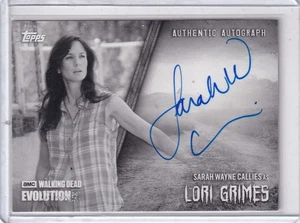 2017 Walking Dead Evolution Autograph A-SWC Sarah Wayne Callies/ Lori 5/10 Bk Wh - Picture 1 of 1