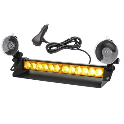 Luce di emergenza a LED da 35,6 cm, 12 LED, 9 modalità lampeggianti, ventose ... - Immagine 1 di 4