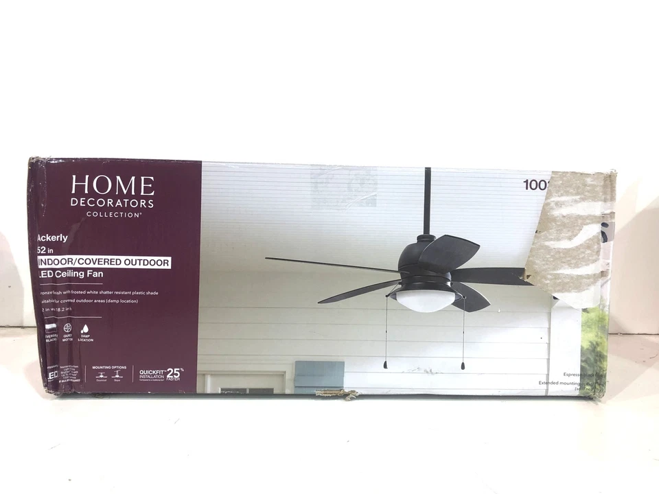 Home Decorators Collection Ackerly 52 in.LED Indoor/Outdoor Bronze Ceiling Fan - Image 1 of 1