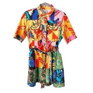 Desigual Kleid Damen XL 12 Christian Lacroix bunt auffällige Kunst neu mit Etikett - Bild 1 von 7