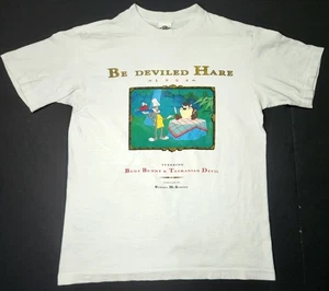 VTG 90’s Be Deviled Hare Shirt Sz L Bugs Bunny Tasmanian Devil USA Made* - Picture 1 of 11