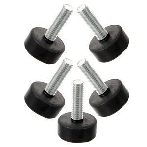 5pcs Rubber Furnitures Leveling Feet With Screws Threaded Furniture Levelers - Picture 1 of 12
