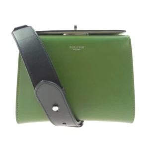 Serapian Milano Shoulder Crossbody Bag Purse Leather in Green w/Dust Bag USED !! - Picture 1 of 8
