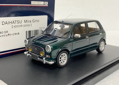 1:43 HI STORY HS460GR Daihatsu Mira Gino 5DR 2000 n/ Mini Cooper scale model car - Image 1 of 4