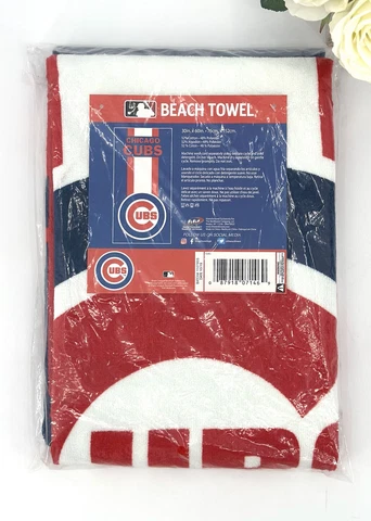 MLB CHICAGO CUBS Beach Towel 30" x 60" Blue White Red Officially Licensed NEW Cover