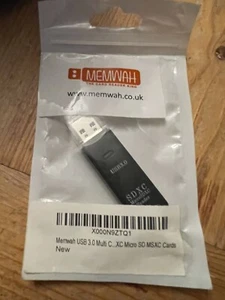 Memwah USB 3.0 Multi Card Reader Super Fast USB 3.0 Adapter For SD SDHC SDXC - Picture 1 of 4