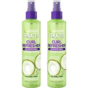 3 PACK GARNIER FRUCTIS CURL REFRESHER REVIVING WATER SPRAY FOR ALL CURL TYPES - 