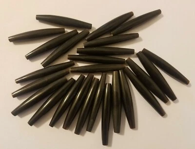 25 piezas Negro Genuino Natural Hueso Cuerno Pipa de Pelo Joyería Cuentas 2" 50mm Foto 1 de 4