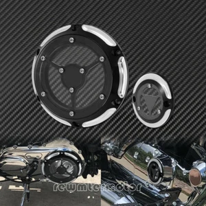 Chrome 6 Holes Derby Cover Timing Timer Covers Fit For Harley Sportster 04-2017 - Foto 1 di 11