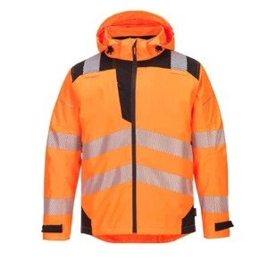 PW3 Hi-Vis Extreme Rain Jacket | High Visibility Jacket | Orange Or Yellow - Picture 1 of 8