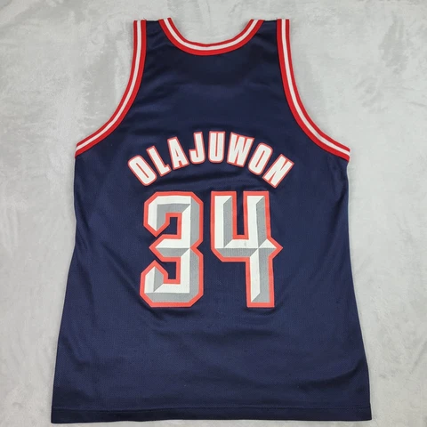 Houston Rockets Jersey Men Large 44 Hakeem Olajuwon Dream NBA Vintage Champion Cover