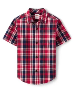 NWT Gymboree Classroom Cutie Plaid Red White & Blue Shirt Boy's Size 6 - Picture 1 of 1