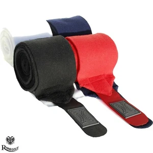 Rhinegold Fleece Stable/Travel Bandages 4 Colours Set of 4 Non-Stretch Fleece - Picture 1 of 8