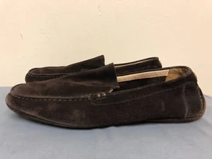 COACH Maddock men Brown Leather suede Loafers Size US 11.5 M - Picture 1 of 12