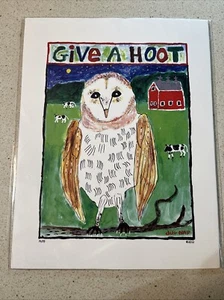 Dug Nap Print P673 Give A Hoot Owl - Picture 1 of 6