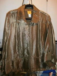 RUBY Rd Bronze Metallic Jacket NWT,SIZE 14 - Picture 1 of 3