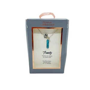 Türkis Stein Kette Halskette Believe By Brilliance Damen silberfarben  - Bild 1 von 10