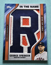George Springer 1 Of 1 2021 Topps In The Name Nameplate Jersey Patch #1/1 ASTROS