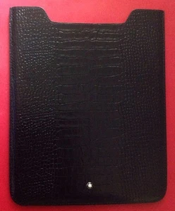 MONTBLANC $550 BLACK IPAD 100% LEATHER COVER CASE NEW IN BOX ITALY ๐ฎ๐น - Picture 1 of 12