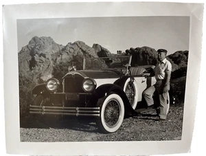 ATQ Buick Convertible Photo Large Format Arizona Black & White 14 x 11 - Picture 1 of 9
