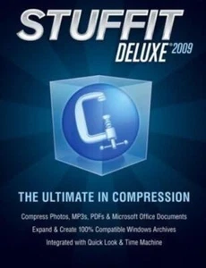 StuffIt 2009 Deluxe PC CD compresión cremallera raro compresión retráctil archivos de disco duro! - Imagen 1 de 1