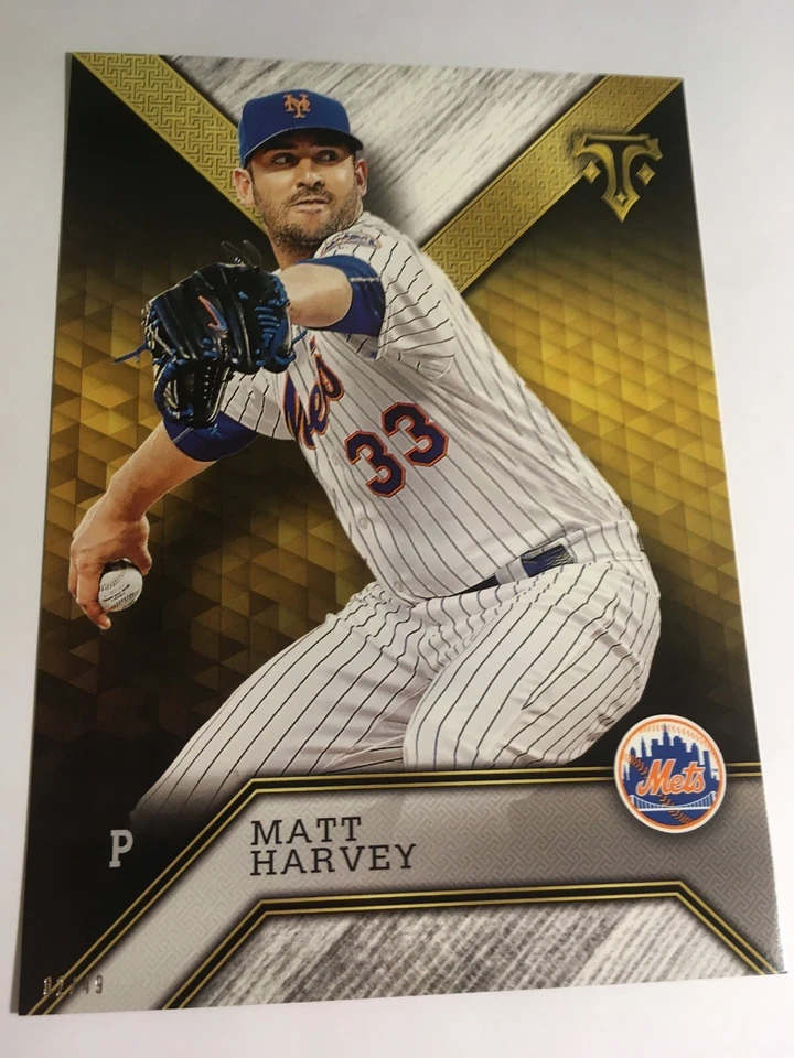 2016 Topps Triple Threads Jumbo 5x7 Matt Harvey Mets 48 #’d 02/49 - Image 1 of 1