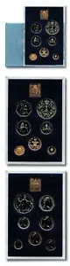 Great Britain UK Unc Mint Set 1/2p 1p 2p 5p 10p 50p 1 pound 1977 BU Box - Picture 1 of 1