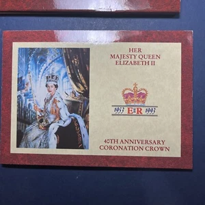 Royal Mint 1993 Coronation 40th Anniversary Crown - Picture 1 of 4