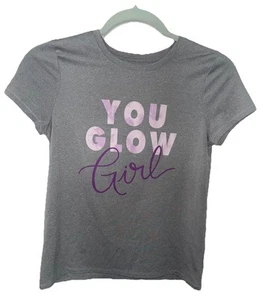 Tek Gear You Glow Girl Girls Grey Athletic Shirt Size 10/12 - Picture 1 of 4