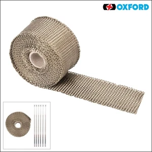 Oxford Motorcycle Exhaust Wrap Motorbike Can Heat Shield Kit 5M - Picture 1 of 4