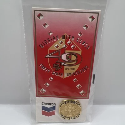 San Francisco 49ers Collectible Pin 49th Anniversary Chevron Promo 1995 - Image 1 of 4