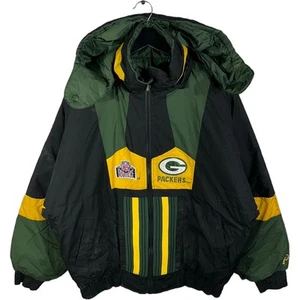 Vintage Green Bay Packers Reversible ProPlayer Hooded Jacket - Picture 1 of 3