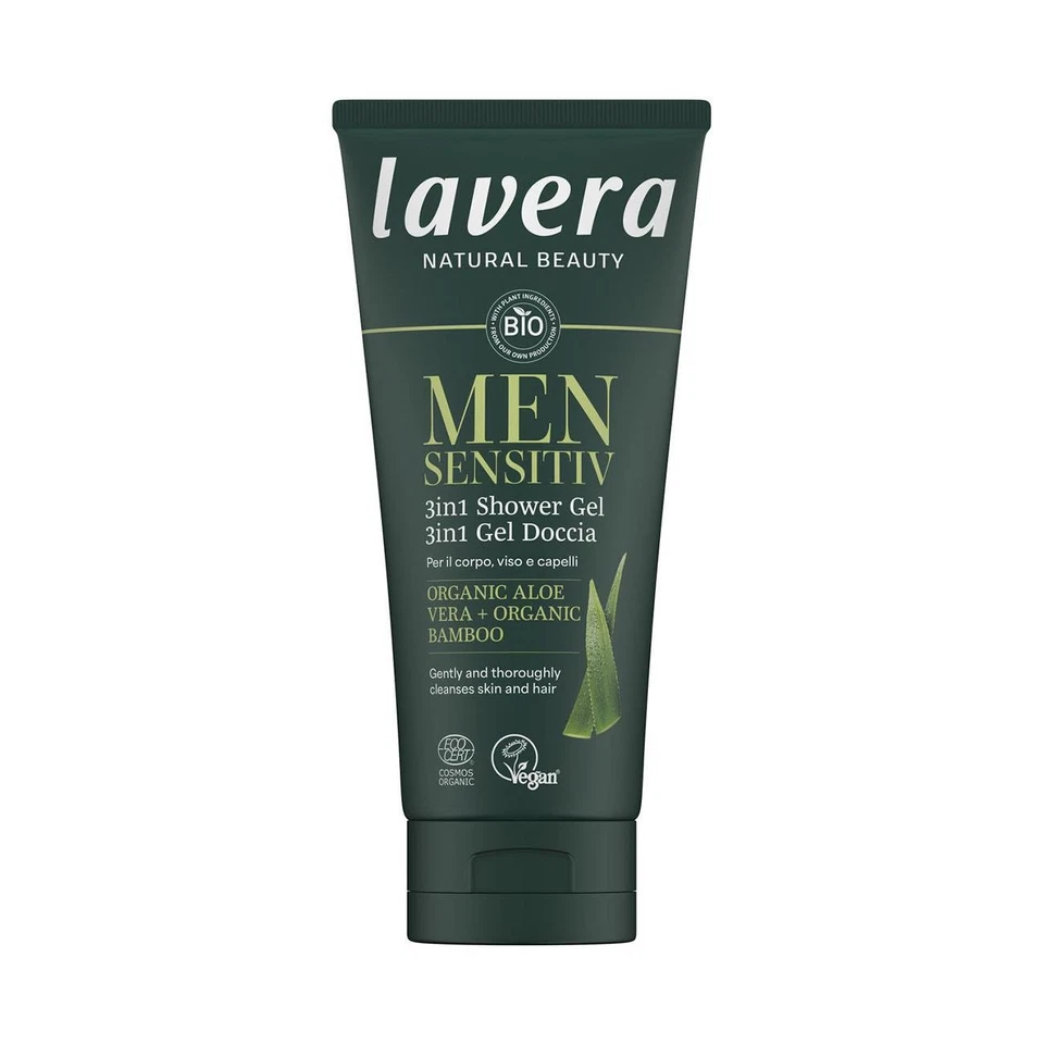 💚 Lavera Organic Men Sensitiv 3 In 1 Shower Gel New 200ml - Image 1 of 1