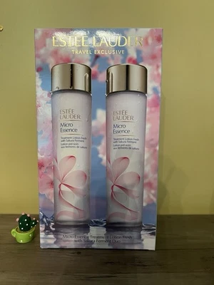 Estee Lauder Micro Essence Lotion sakura ferment duo 6.7floz*2 sealed A64 Real - Image 1 of 4