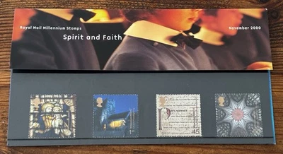 Royal Mail Millennium Stamps Spirit & Faith 2000 MNH Presentation Pack - Image 1 of 2