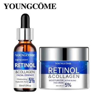 Retinol Cream Serum Combo Set Locks in Moisture Repairs Skin Smoothes Wrinkles - Picture 1 of 13