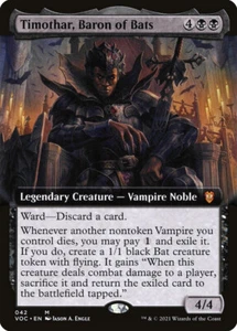 Arte extendido Magic The Gathering Timothar, Baron of Bats - Innistrad: Crimson Vow Commander - Imagen 1 de 1