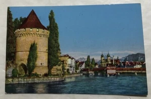 Lucerne With Tower Of Nolli, Spreuer-Bridge, Switzerland. Postcard (Y2) - Picture 1 of 2