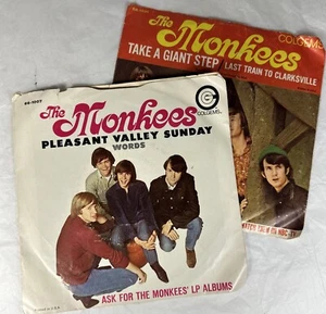Monkees 2 singles picture sleeves Train Clarksville Pleasant Valley Sunday - Picture 1 of 9
