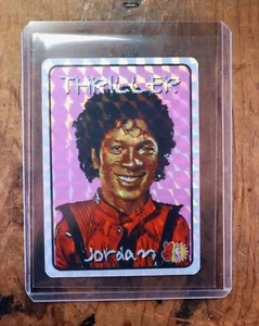 1997 Michael Jordan-Michael Jackson Thriller Vending Machine Card Chicago Bulls - Picture 1 of 5