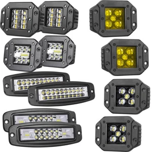 2 barras de luz LED de montaje al ras de 5""/6"" todoterreno trabajo conducción 2/3/4 filas punto inundación niebla - Imagen 1 de 115
