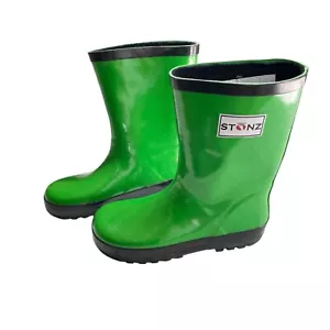 Stonz grüne Gummi Regenstiefel Größe 1 Jugend *Run Big* wasserdicht - Bild 1 von 11