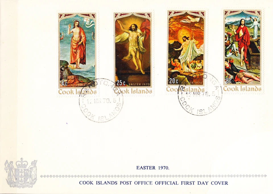 W COOK ISLANDS 0273-276 FDC EASTER PAINTINGS - Image 1 of 1