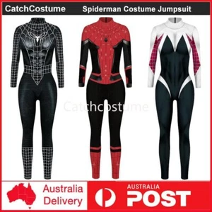 Adult Womens Spiderman Gwen Stacy Cosplay Costume Sexy Jumpsuit Party Outfits - Picture 1 of 18
