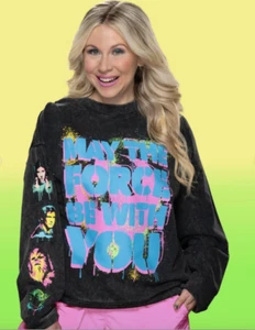 Disney x Ashley Eckstein "May the Force Be With You" Black Sweatshirt - Large - Picture 1 of 2