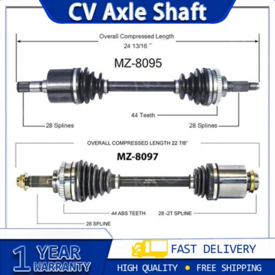 Eje delantero izquierdo derecho TrakMotive 2x para Mazda 626 1993-2002 Foto 1 de 4